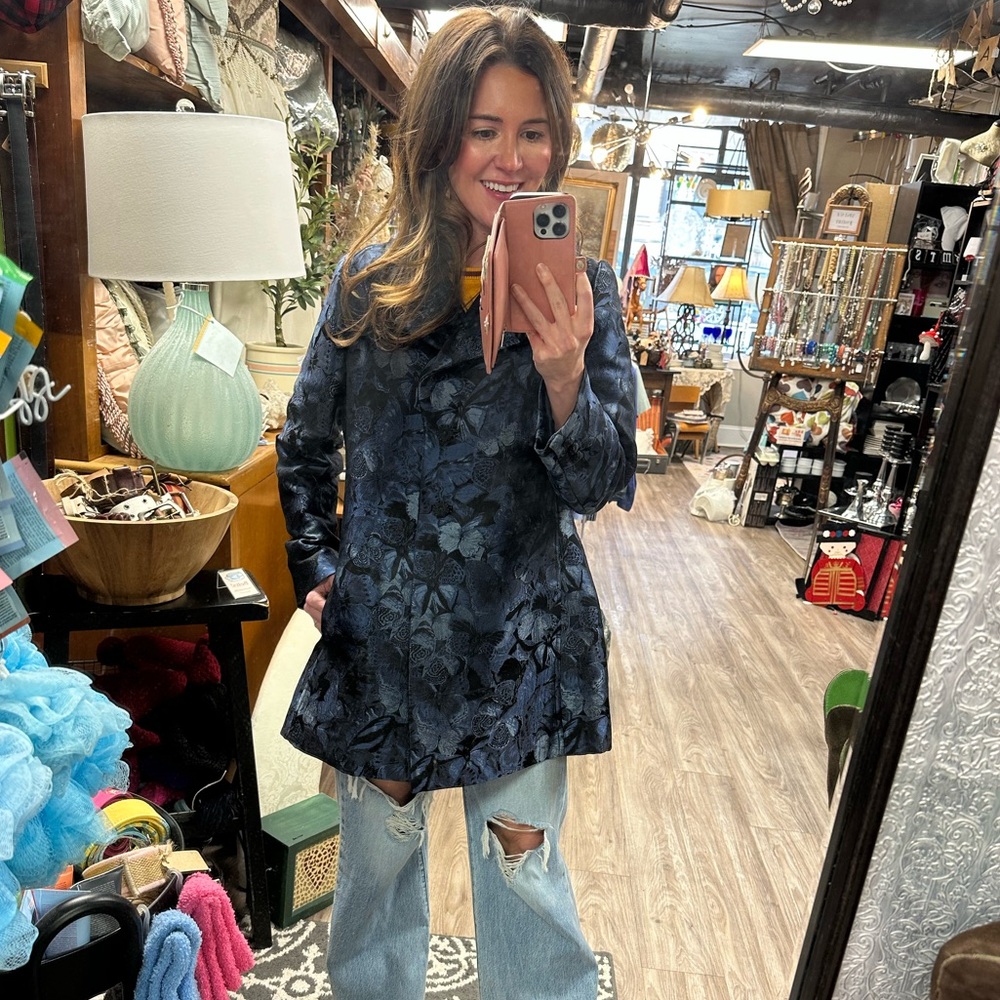 Valentino Women's Blue Floral Jacket